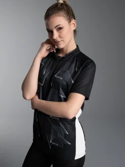 Fahrradjacke mit abstraktem Design Schwarz