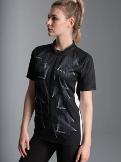 Fahrradjacke mit abstraktem Design Schwarz
