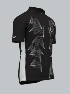 Fahrradjacke mit abstraktem Design Schwarz