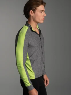 Fahrradjacke mit kontrastfarbigen Elementen Schwarz/bunt