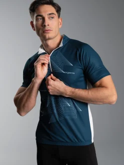 Fahrradjacke mit Spiralförmigen Design Saphir