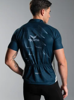 Fahrradjacke mit Spiralförmigen Design Saphir