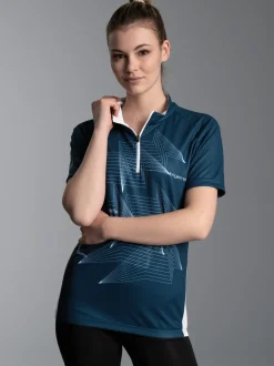 Fahrradjacke mit Spiralförmigen Design Saphir