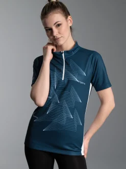 Fahrradjacke mit Spiralförmigen Design Saphir
