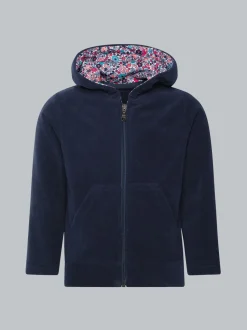 Fleecejacke mit Kapuze Navy