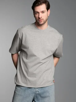 Heavy Oversized T-Shirt Grau-melange