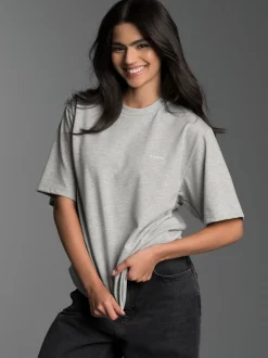 Heavy Oversized T-Shirt Grau-melange