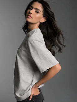 Heavy Oversized T-Shirt Grau-melange