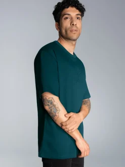 Heavy Oversized T-Shirt mit 3D-Motiv Saphir