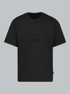 Heavy Oversized T-Shirt mit 3D-Motiv Schwarz