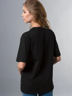 Heavy Oversized T-Shirt mit 3D-Motiv Schwarz