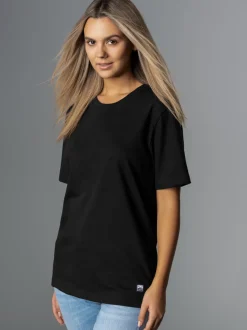 Heavy T-Shirt aus 100% recycelter Baumwolle Schwarz
