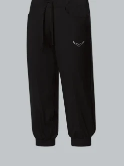 Hüfthose mit Kristallsteinen Schwarz