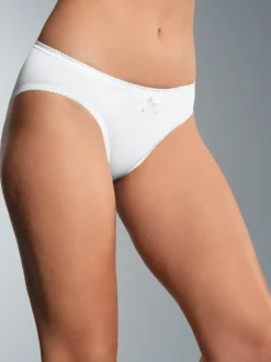 Hüftslip mit Spitze im Doppelpack Weiss