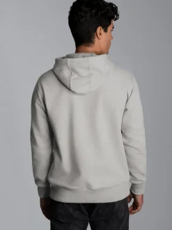 Hoodie aus SweatqualitätGrau-melange