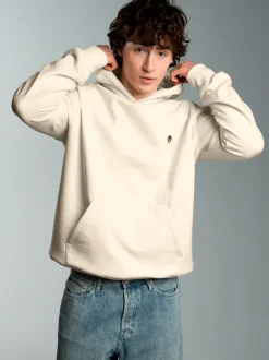 Hoodie mit Affe Charly-Stickmotiv Natur