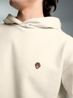Hoodie mit Affe Charly-Stickmotiv Natur
