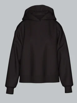 Hoodie mit großem Rückenprint Schwarz