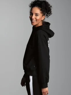 Hoodie mit großem Rückenprint Schwarz