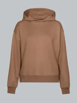 Hoodie mit großem Rückenprint Haselnuss