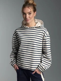Hoodie mit Ringelmuster Natur
