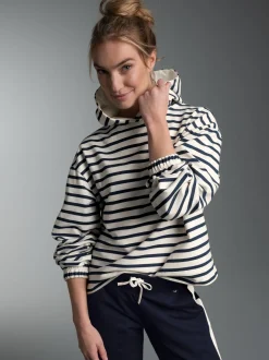 Hoodie mit Ringelmuster Natur