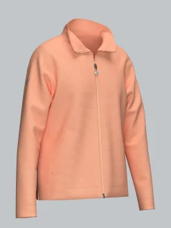 Jacke mit funkelnden Strass-Steinen Apricot