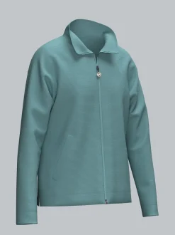 Jacke mit funkelnden Strass-Steinen Seegras
