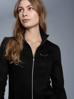 Jacke mit Kristallsteinen Schwarz