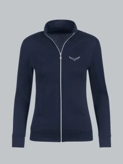 Jacke mit Kristallsteinen Navy