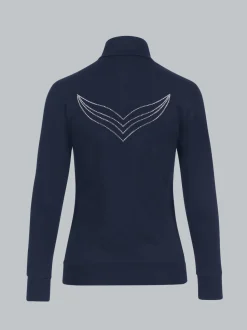 Jacke mit Kristallsteinen Navy