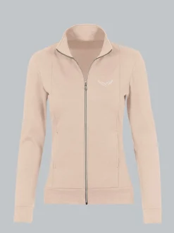 Jacke veredelt mit Kristallsteinen Sand-melange