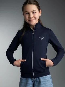 Jacke veredelt mit Kristallsteinen Navy