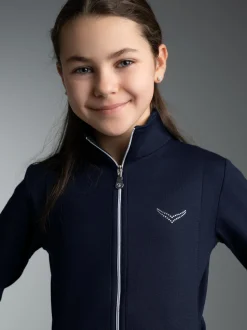 Jacke veredelt mit Kristallsteinen Navy