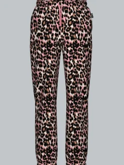 Jogginghose mit Allover-Leo-Print Lilie