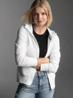 Kapuzenjacke Weiss