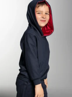 Kapuzenpullover mit Kängurutasche Navy