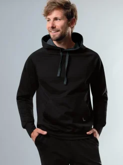 Kapuzensweatshirt aus Biobaumwolle Schwarz