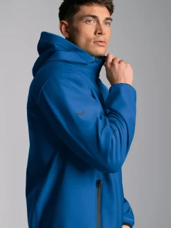 Klassische Softshell–Kapuzenjacke Electric-blue