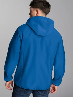 Klassische Softshell–Kapuzenjacke Electric-blue