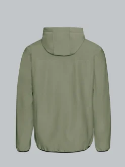 Klassische Softshell–Kapuzenjacke Salbei