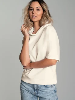 Kurzarm Hoodie Natur