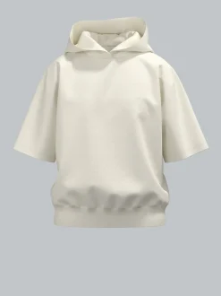 Kurzarm Hoodie Natur