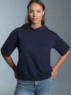 Kurzarm Hoodie Navy