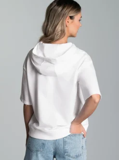 Kurzarm Hoodie Weiss