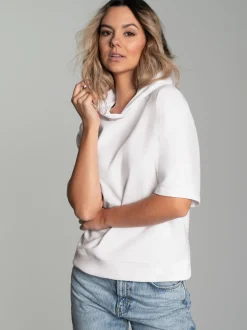 Kurzarm Hoodie Weiss