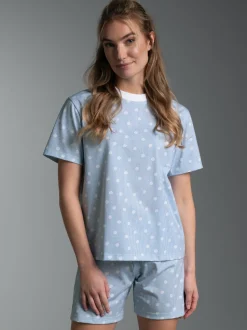 Kurzer Pyjama mit Allover 