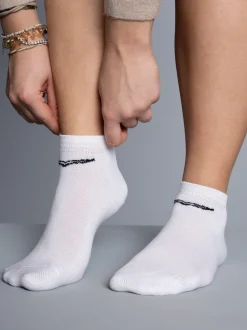Kurzschaft-Socken im Doppelpack Weiss