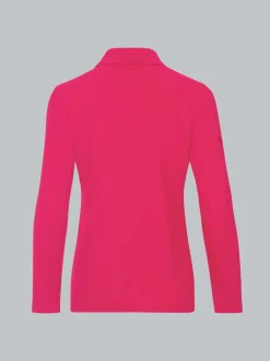 Langarm Poloshirt Koralle