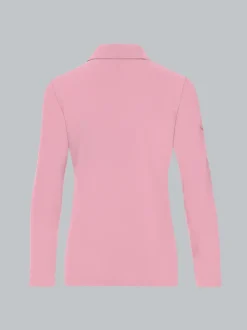 Langarm Poloshirt Lilie